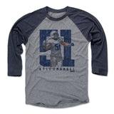 Mens Baseball T-Shirt Navy / Heather Gray