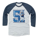 Mens Baseball T-Shirt Indigo / Ash