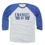 Mens Baseball T-Shirt Royal / Ash